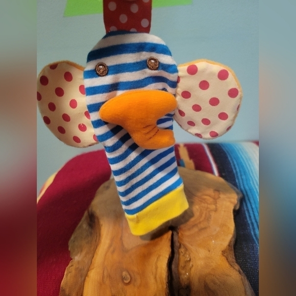 Baby Elephant Rattle Sock for Babies 0-6 Months - Picture 3 of 5